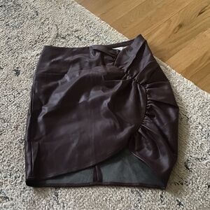 Astr Chocolate Brown Mini Skirt